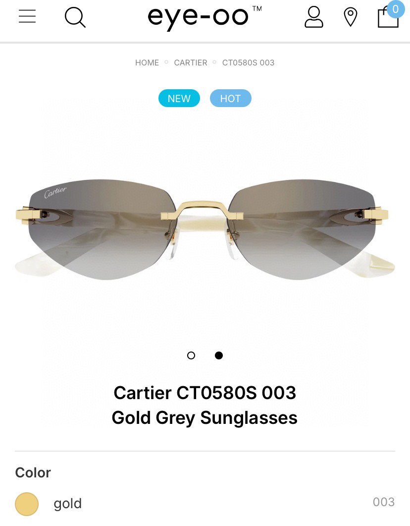 Cartie*MODEL：CT0580S145🔝🔝变色➕20