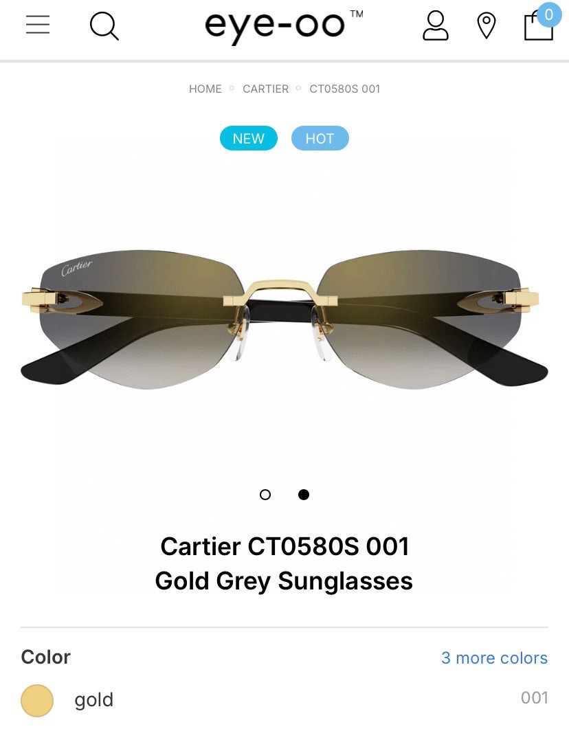 Cartie*MODEL：CT0580S145🔝🔝变色➕20