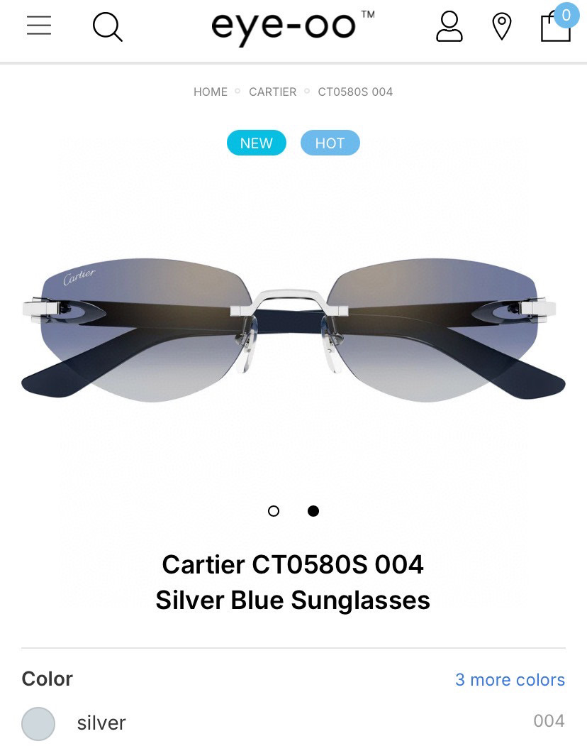 Cartie*MODEL：CT0580S145🔝🔝变色➕20