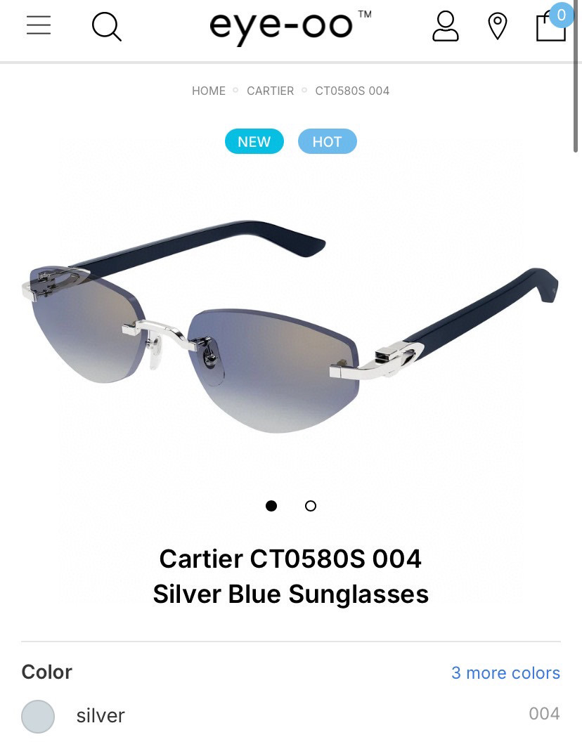 Cartie*MODEL：CT0580S145🔝🔝变色➕20