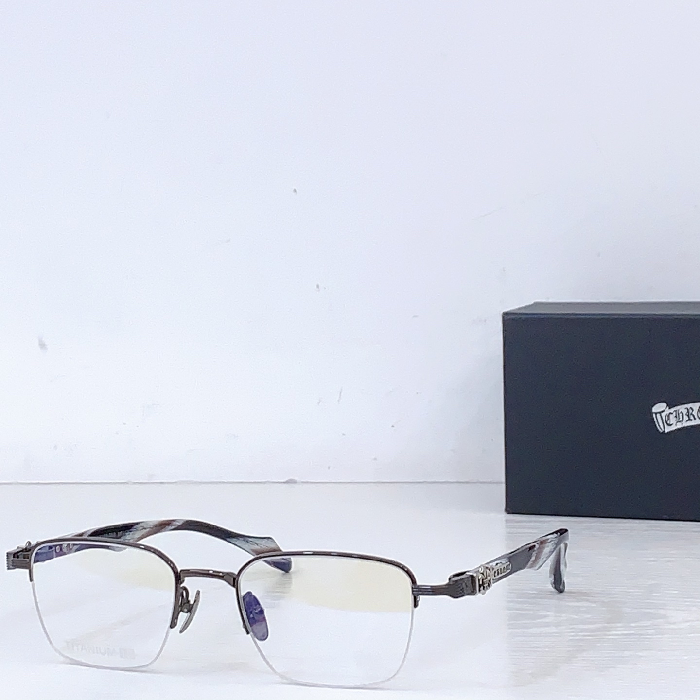 NO:756077,ChromeHeart* MODEL: CH8346 SIZE52 mouth 20- glasses, sunglasses, sunglasses, glasses, chrome hearts19860909ChromeHeart* MODEL:CH8346 SIZE52口20- 眼镜墨镜太阳镜,眼镜,chrome hearts,glasses