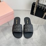 MiuMiu Shoes Half Slippers Weave Cowhide Genuine Leather Lambskin Raffia Sheepskin Straw Woven Spring/Summer Collection