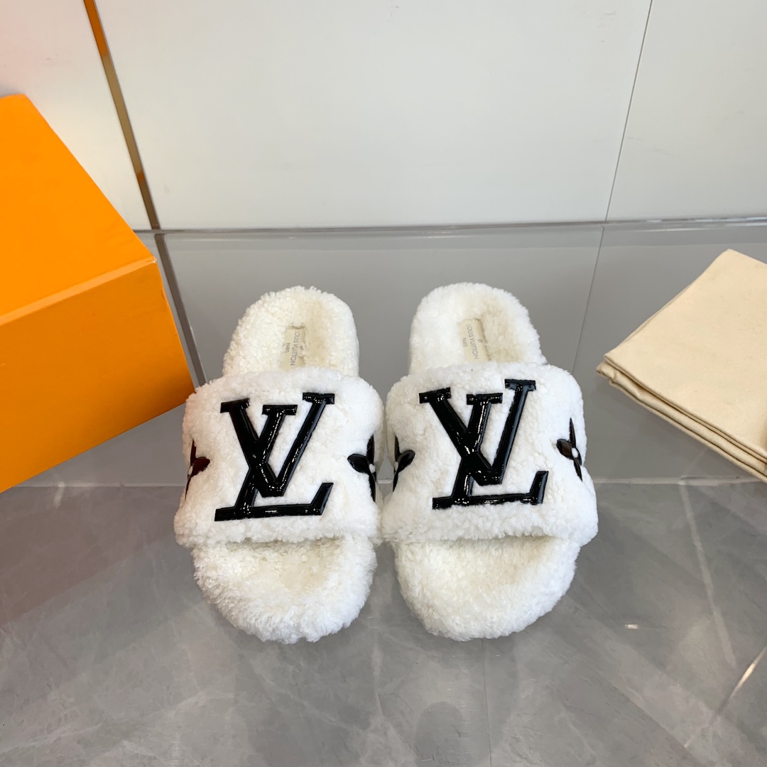 Louis Vuitton Shoes Slippers Rubber Wool