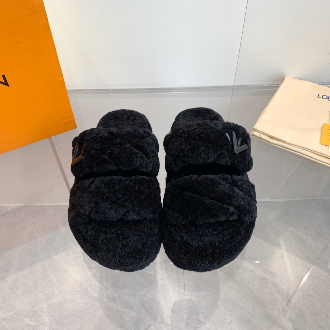 Louis Vuitton Shoes Slippers First Copy
 Lambswool PU Sheepskin TPU Wool