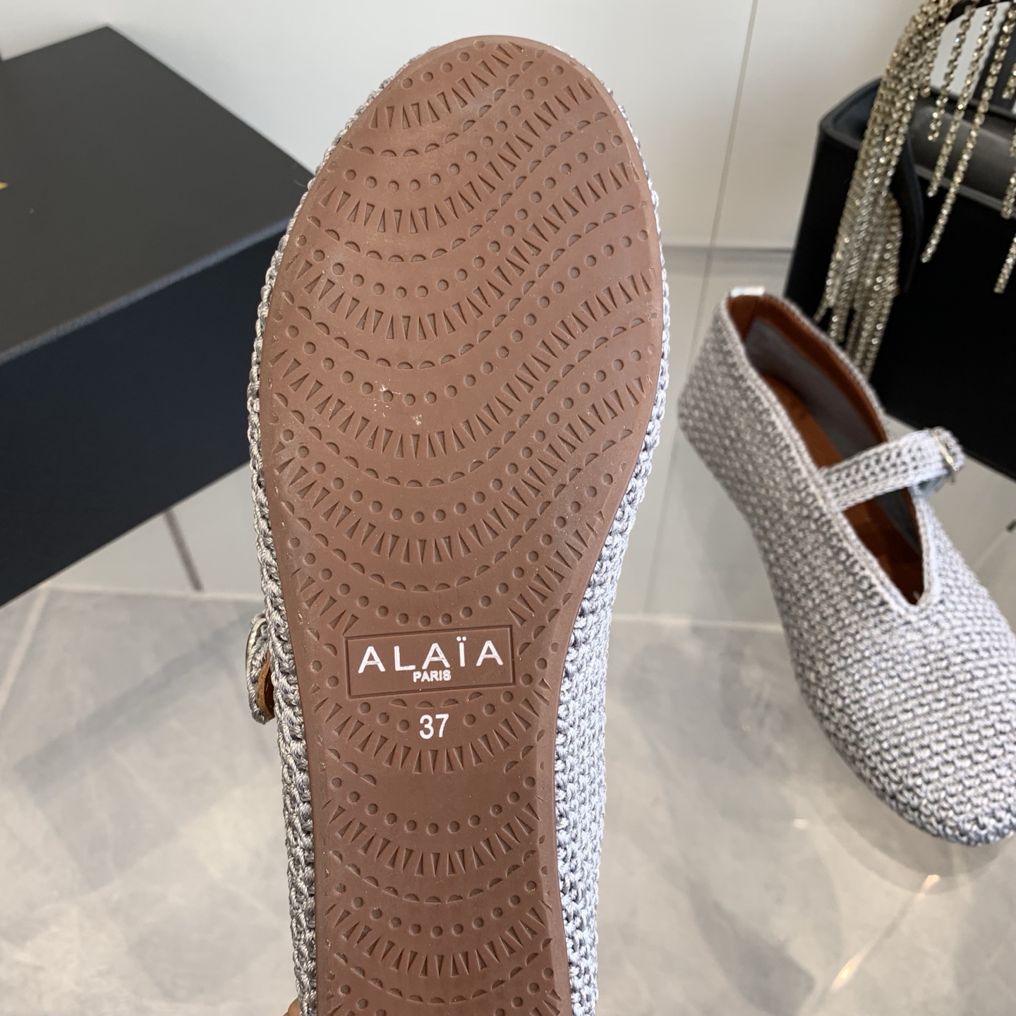 ALAIA Ballet Flats 25AW Wool Knit Mary Jane Shoes - Elegant & Comfortable 10 i1740554877817 4368 0 8