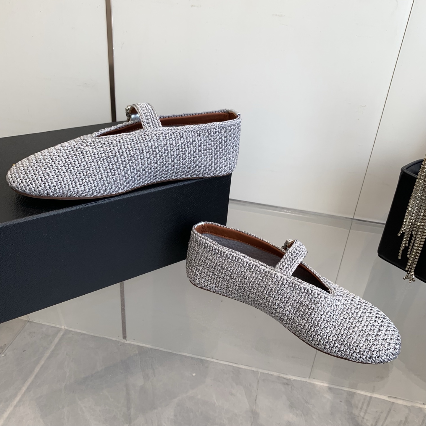 ALAIA Ballet Flats 25AW Wool Knit Mary Jane Shoes - Elegant & Comfortable 8 i1740554877904 2362 0 6