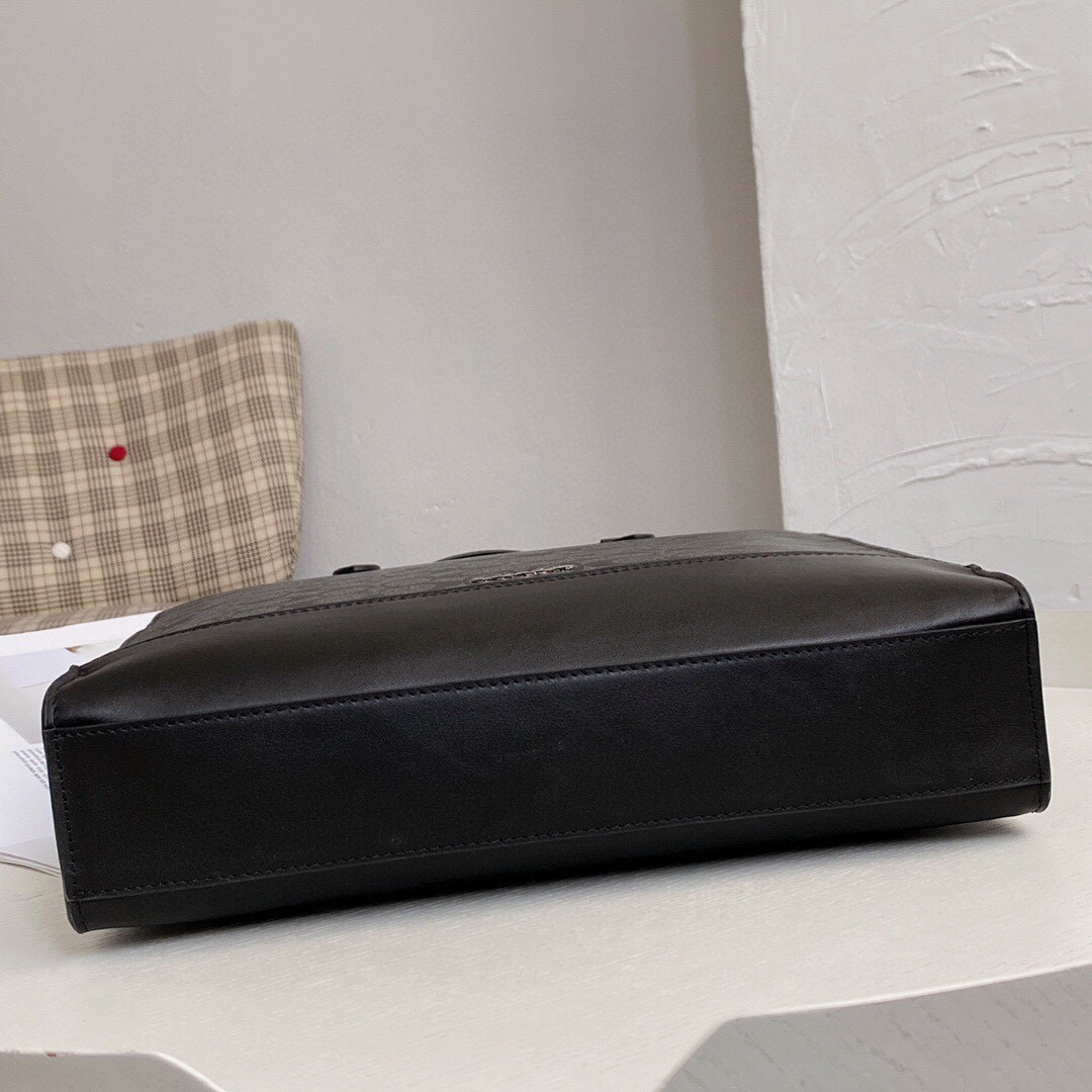 Coach 新款男包VARSITY条纹GRAHAM托特包c3232单肩斜挎手提公文包6707卡其，尺寸35.37.8
