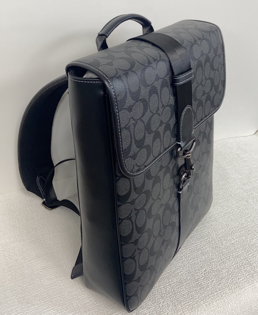 新款】COACH/蔻驰官方CJ575 奥莱款男士BLAINE经典标志老花双肩包背包