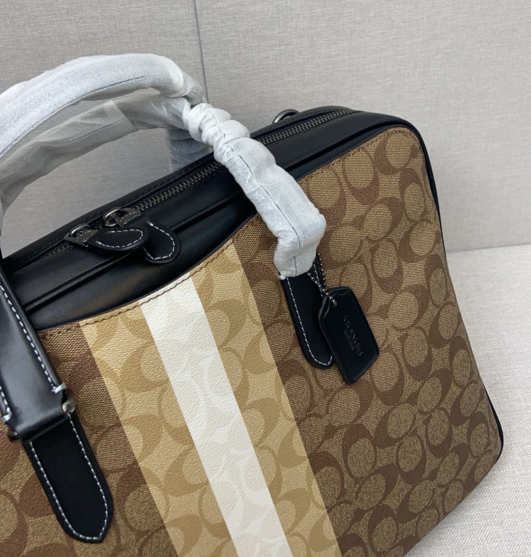 Coach coach/蔻驰新款 2024最新款 C8172 CQ036 男士公文包 大开口