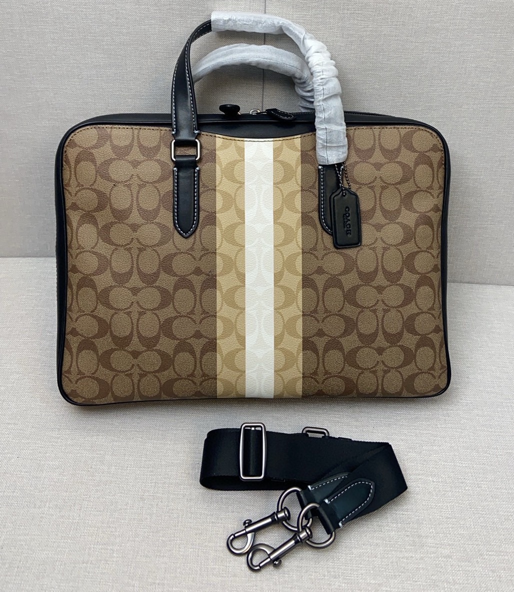 Coach coach/蔻驰新款 2024最新款 C8172 CQ036 男士公文包 大开口
