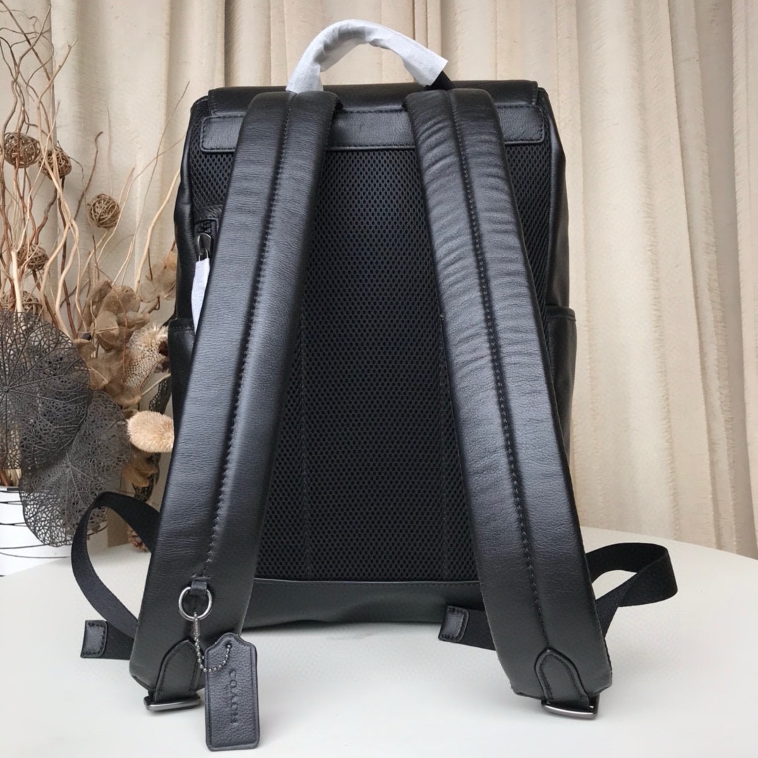 Coach coach C2710 新款男士双肩登山包 男士背包 两侧有口袋 背后贴心网状设计 100％头层牛皮