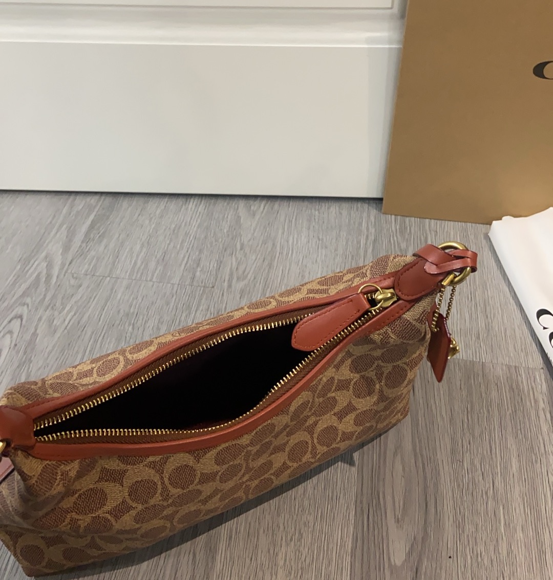 Coach Coach 2025NEW CAM23新品 抢先看 Juliet 焦糖色老花腋下斜