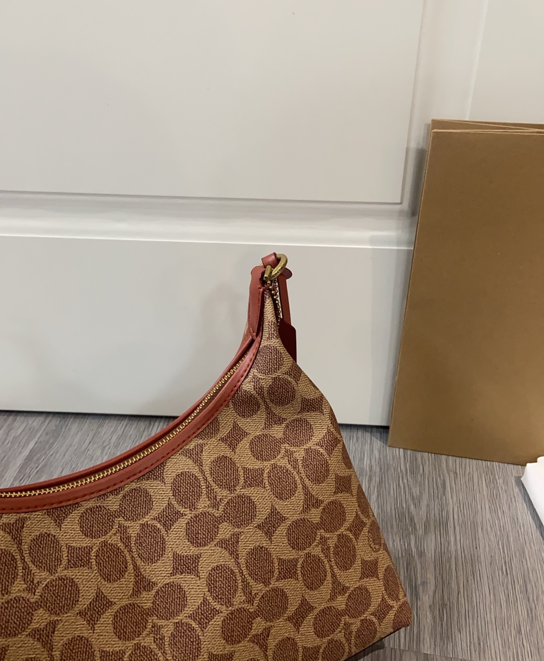 Coach Coach 2025NEW CAM23新品 抢先看 Juliet 焦糖色老花腋下斜