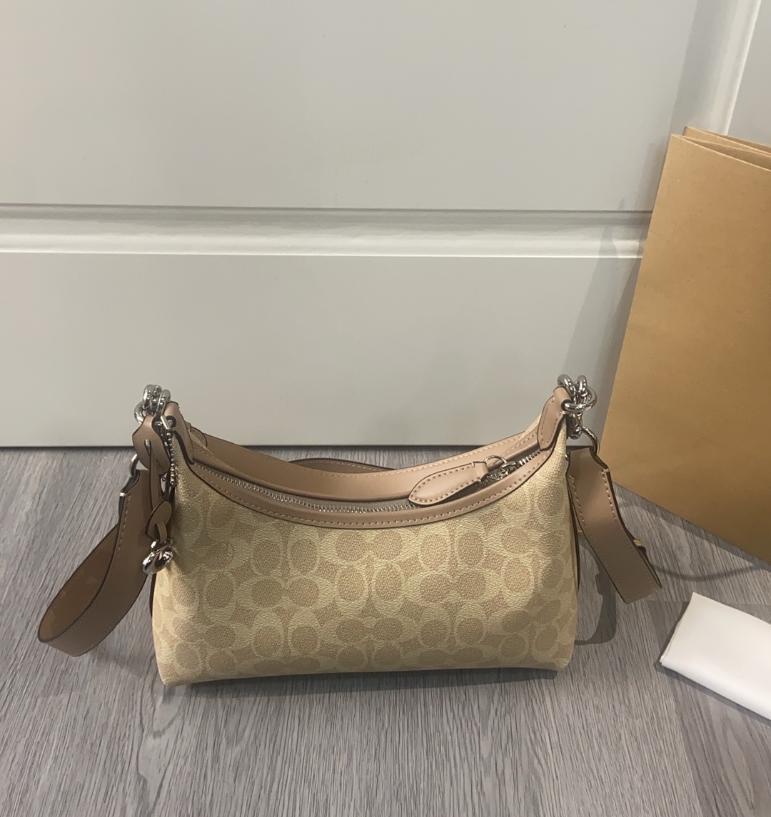 Coach Coach 2025NEW CAM26新品 抢先看 Juliet 焦糖色老花腋下斜