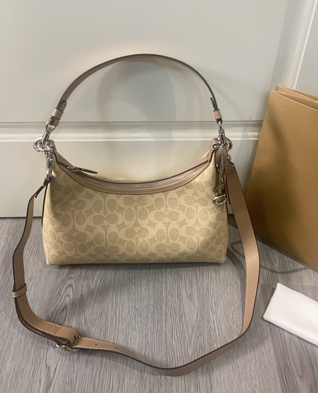 Coach Coach 2025NEW CAM23新品 抢先看 Juliet 焦糖色老花腋下斜
