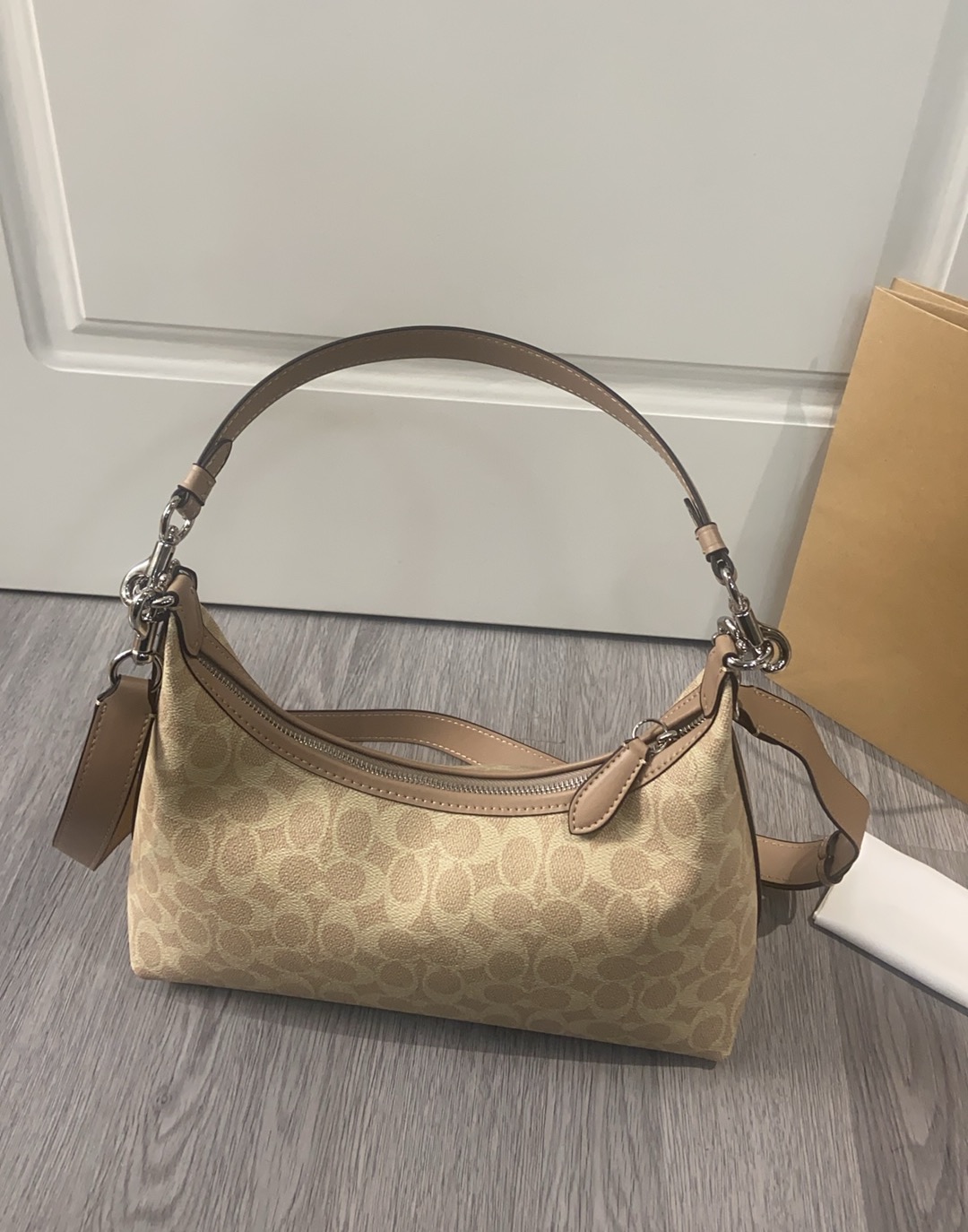 Coach Coach 2025NEW CAM23新品 抢先看 Juliet 焦糖色老花腋下斜