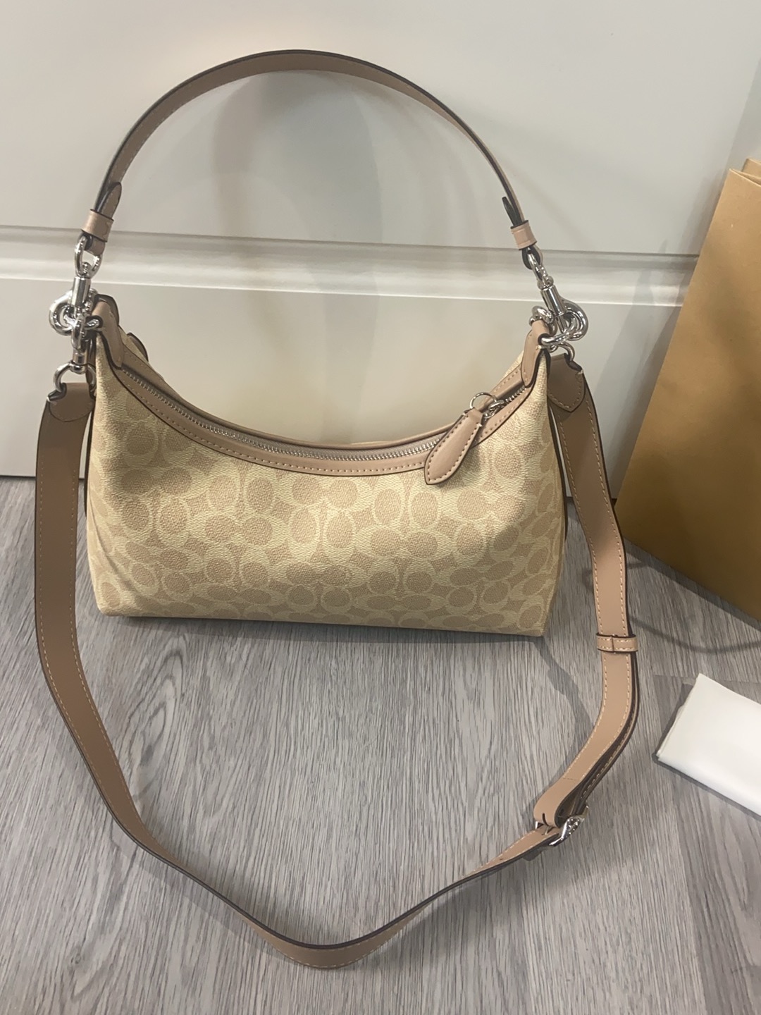 Coach Coach 2025NEW CAM23新品 抢先看 Juliet 焦糖色老花腋下斜