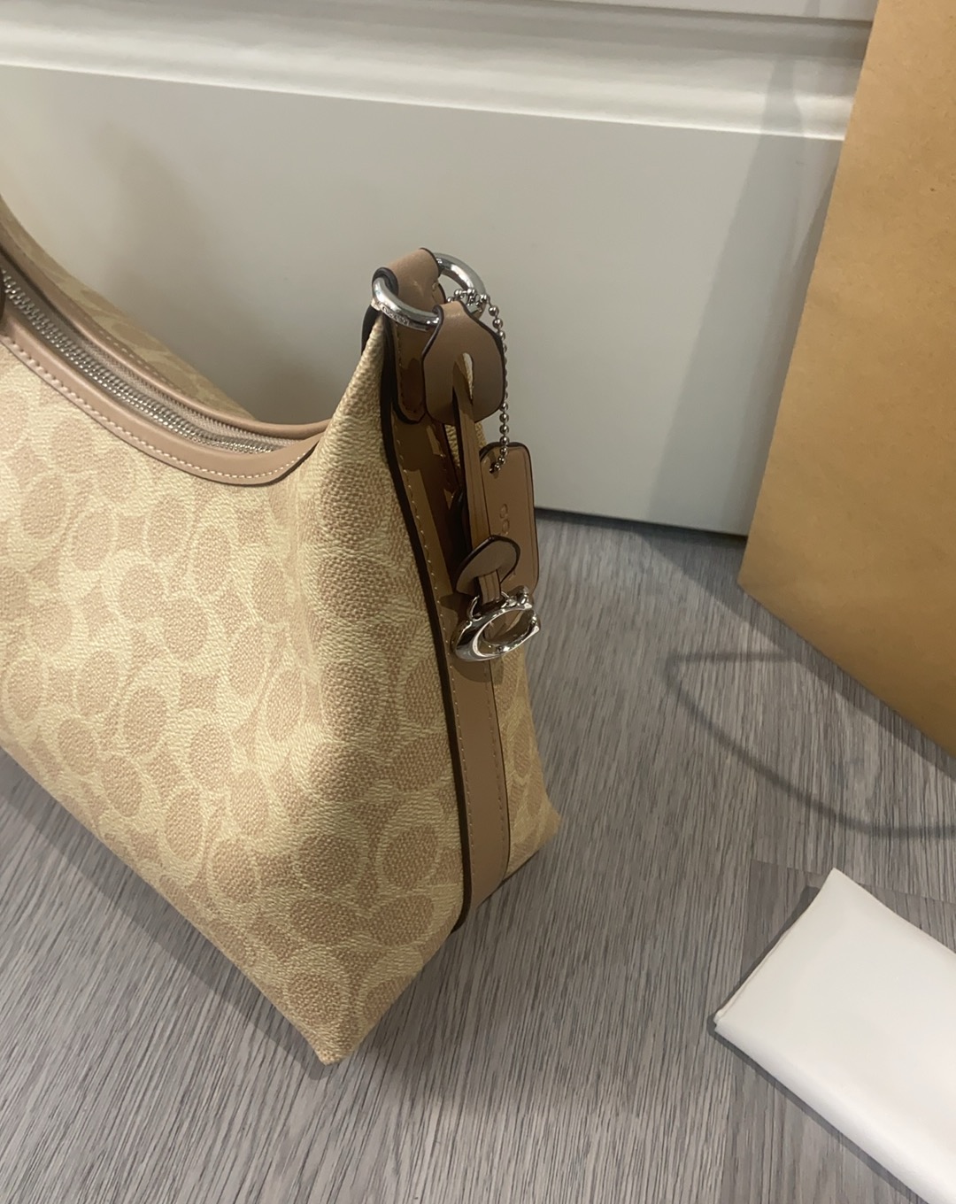Coach Coach 2025NEW CAM23新品 抢先看 Juliet 焦糖色老花腋下斜