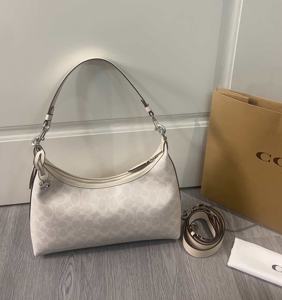 Coach Coach 2025NEW CAM23新品 抢先看 Juliet 焦糖色老花腋下斜