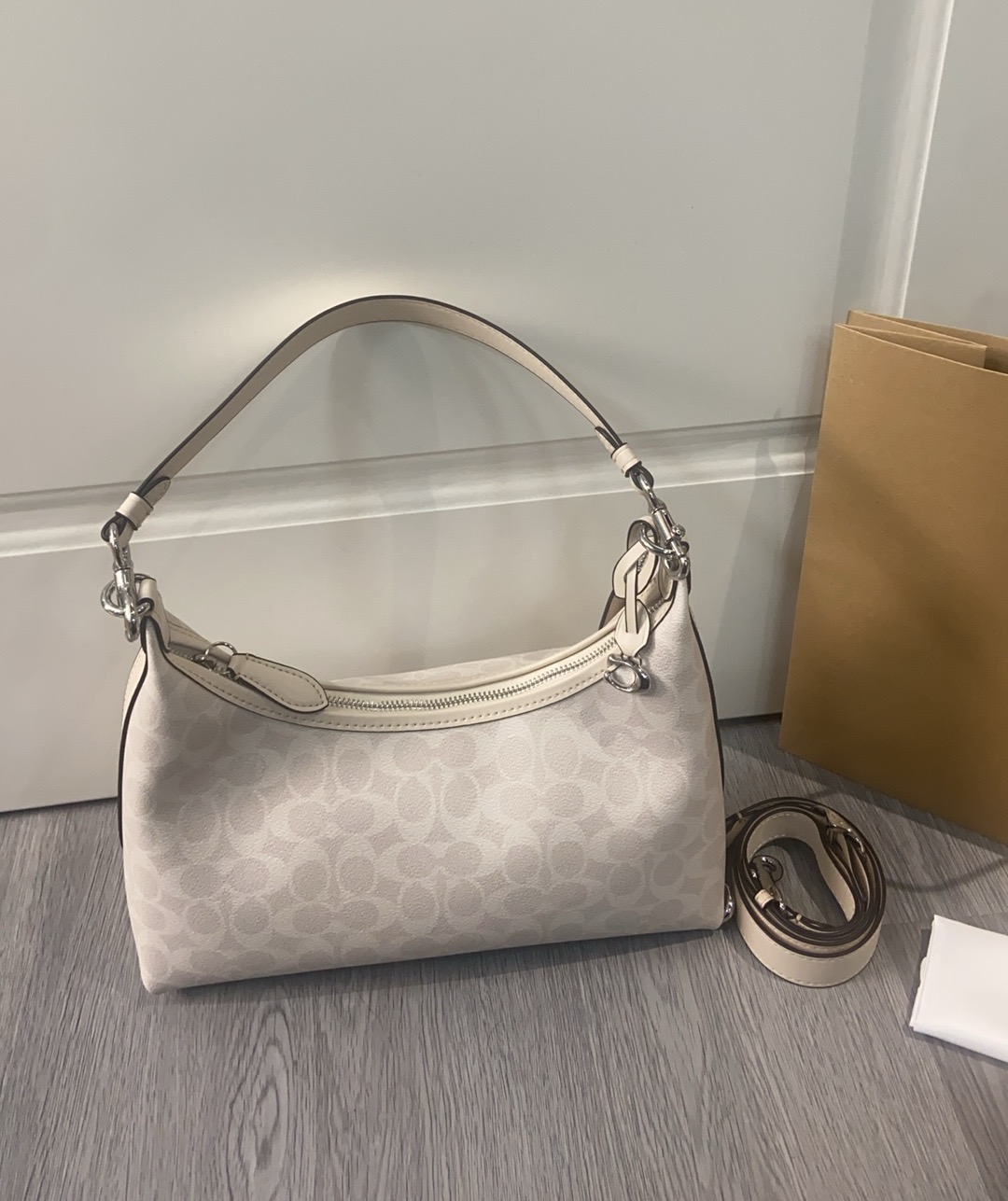 Coach Coach 2025NEW CAM23新品 抢先看 Juliet 焦糖色老花腋下斜