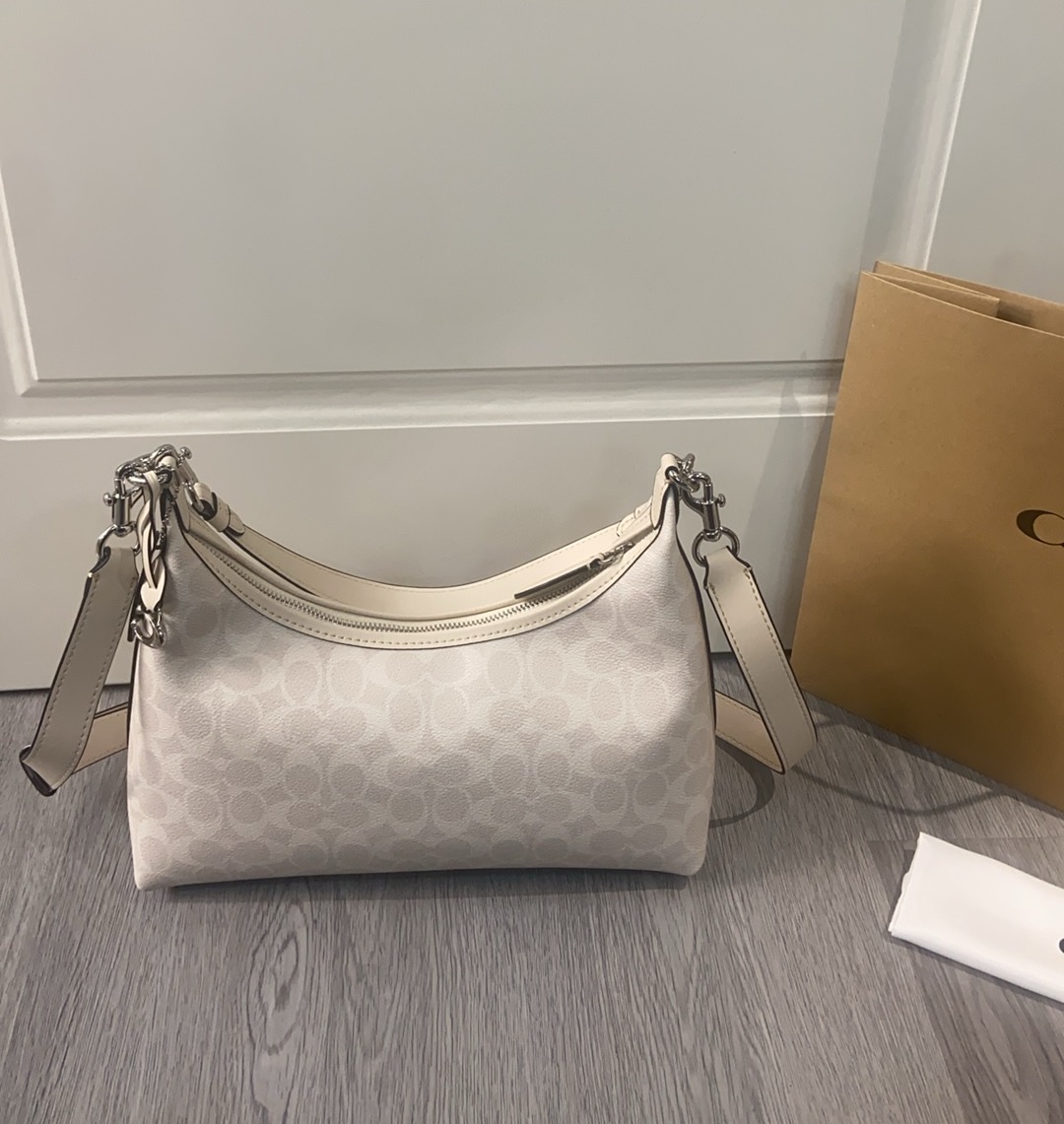 Coach Coach 2025NEW CAM23新品 抢先看 Juliet 焦糖色老花腋下斜