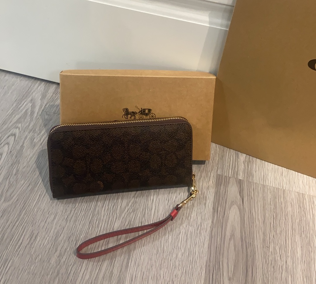 Coach COACH/蔻驰女钱包新款女士拉链钱夹青年长款带手绳，CW778 尺寸20.10.2