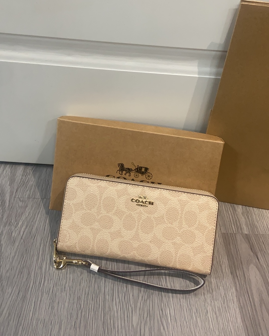 Coach COACH/蔻驰女钱包新款女士拉链钱夹青年长款带手绳，CW778 尺寸20.10.2