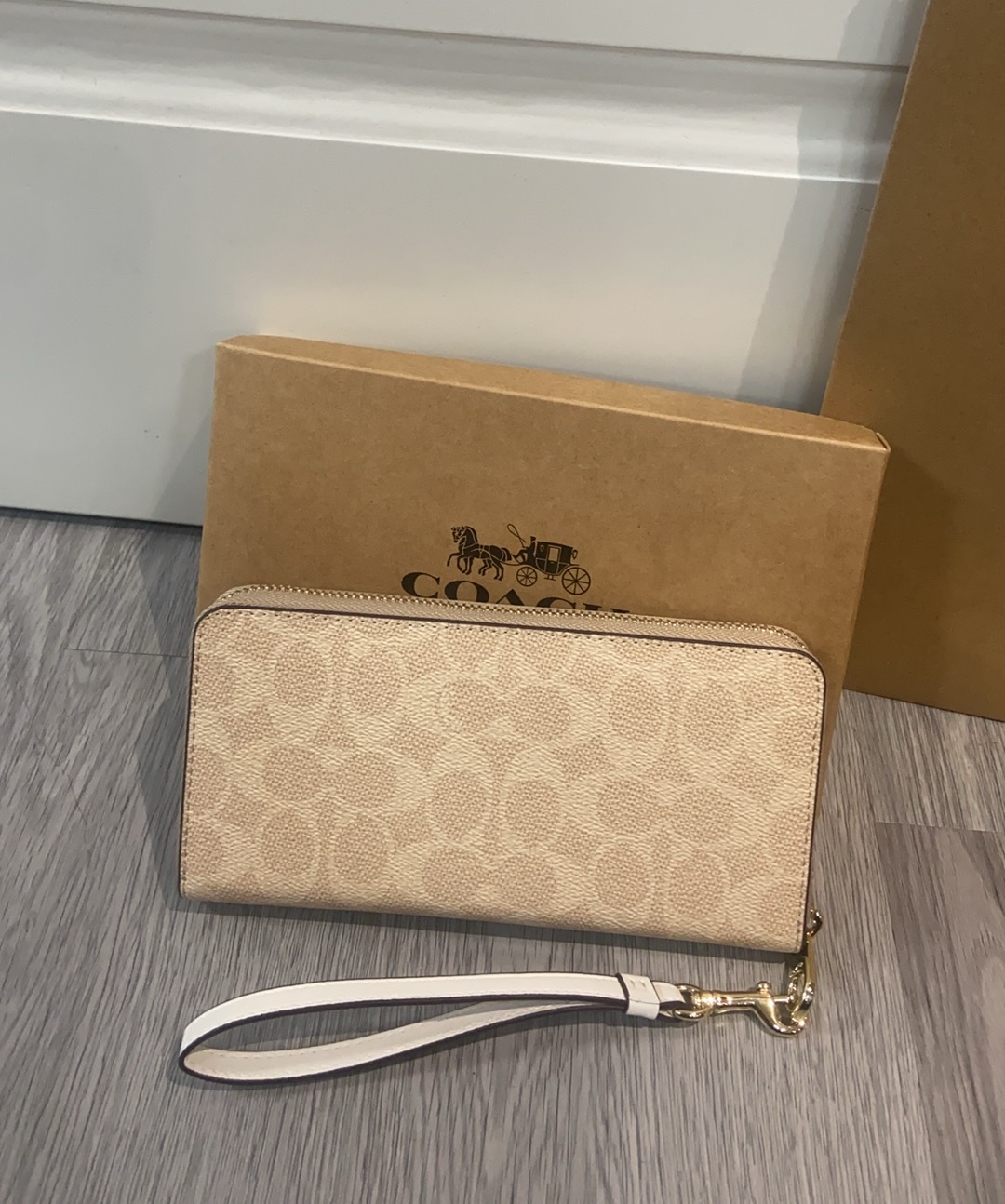 Coach COACH/蔻驰女钱包新款女士拉链钱夹青年长款带手绳，CW778 尺寸20.10.2
