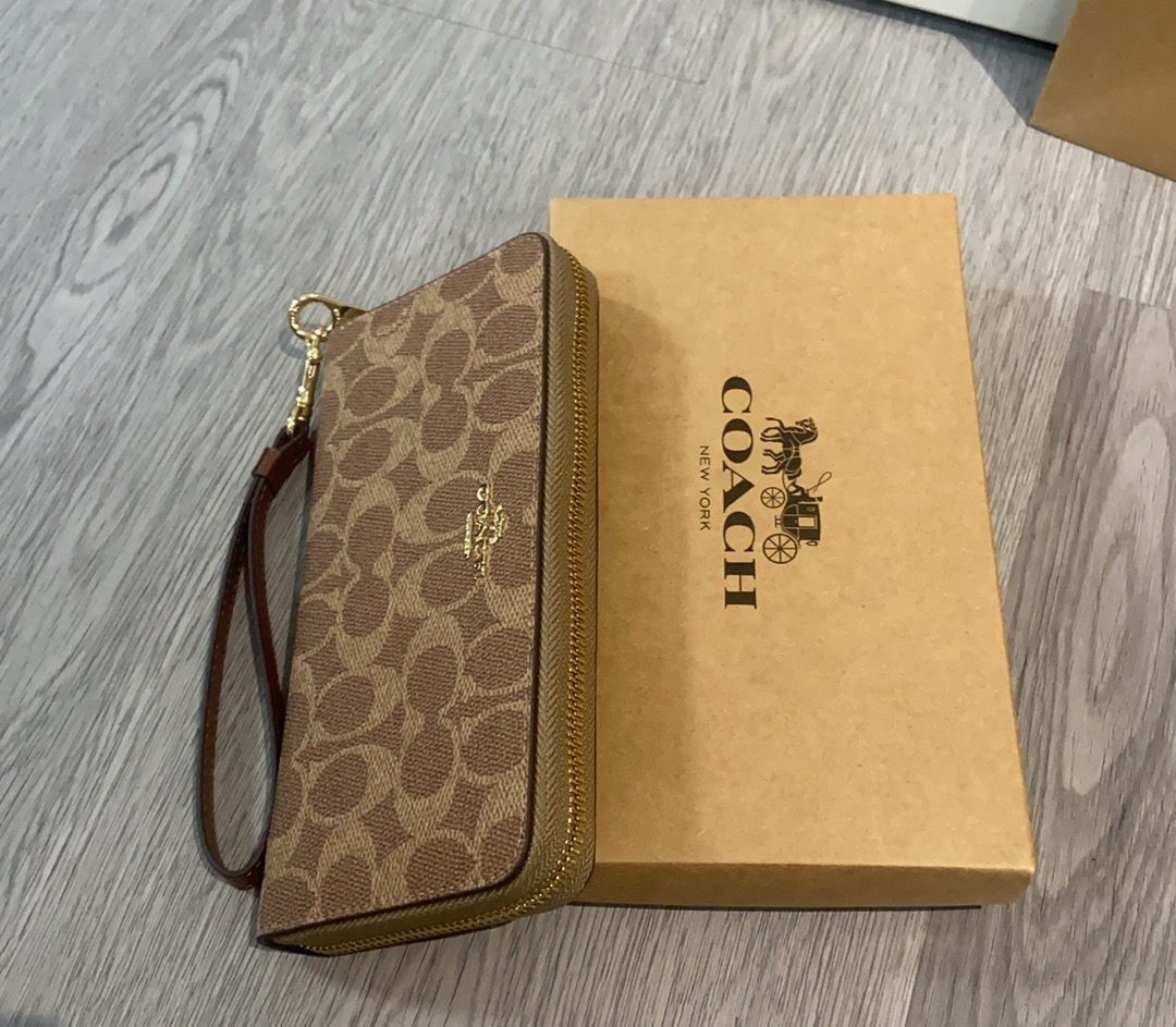 Coach COACH/蔻驰女钱包新款女士拉链钱夹青年长款带手绳，CW778 尺寸20.10.2