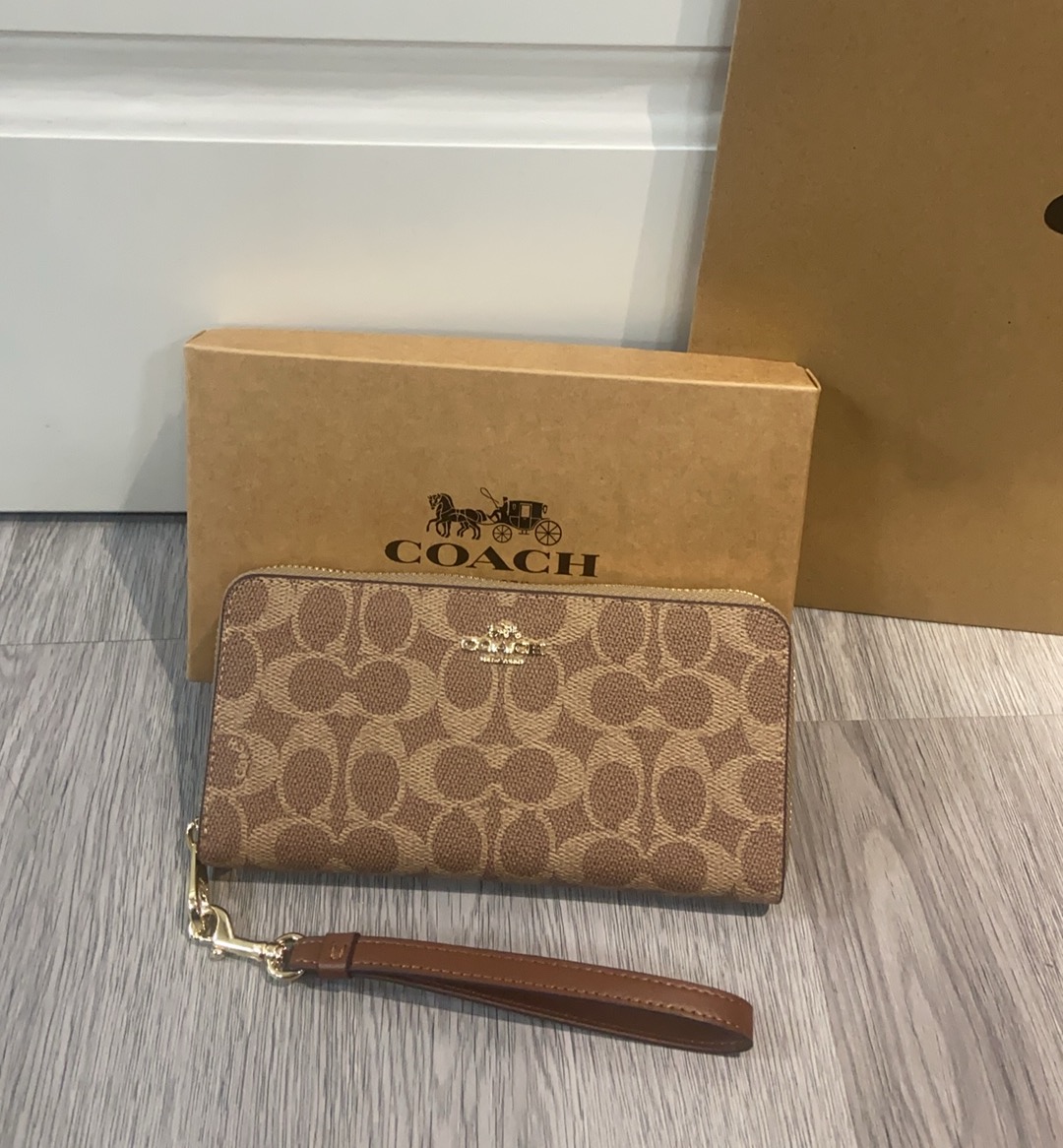 Coach COACH/蔻驰女钱包新款女士拉链钱夹青年长款带手绳，CW778 尺寸20.10.2