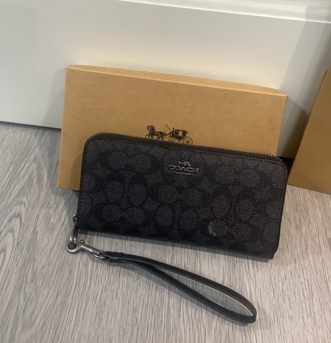 Coach COACH/蔻驰女钱包新款女士拉链钱夹青年长款带手绳，CW778 尺寸20.10.2