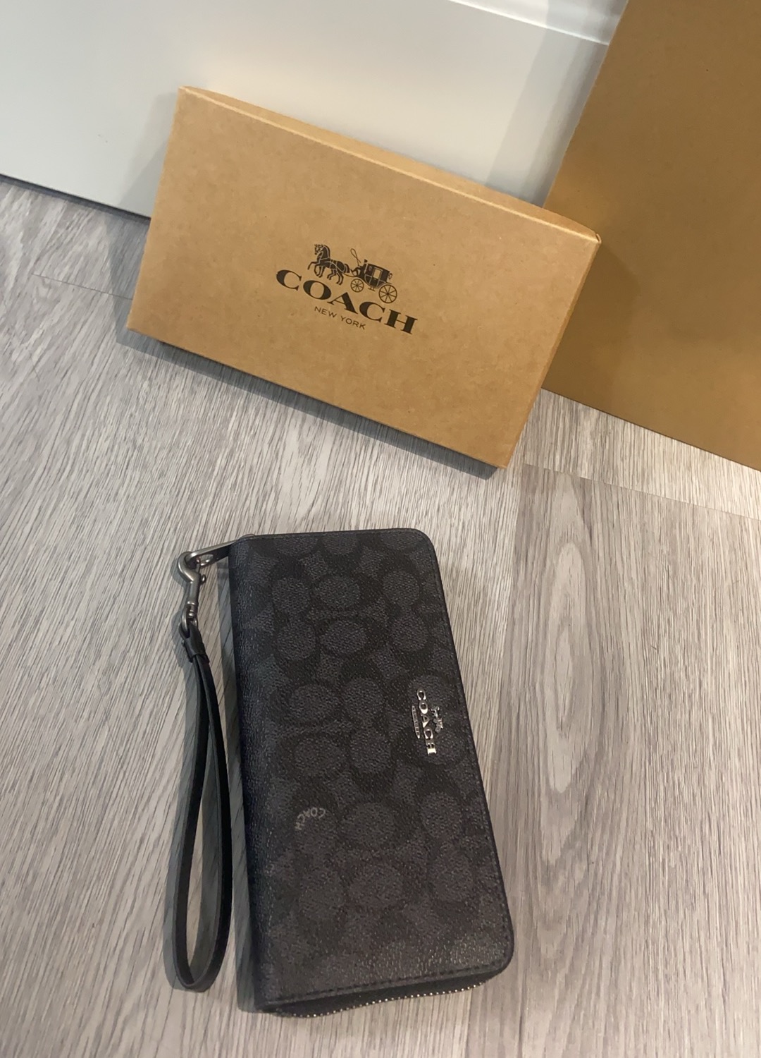 Coach COACH/蔻驰女钱包新款女士拉链钱夹青年长款带手绳，CW778 尺寸20.10.2