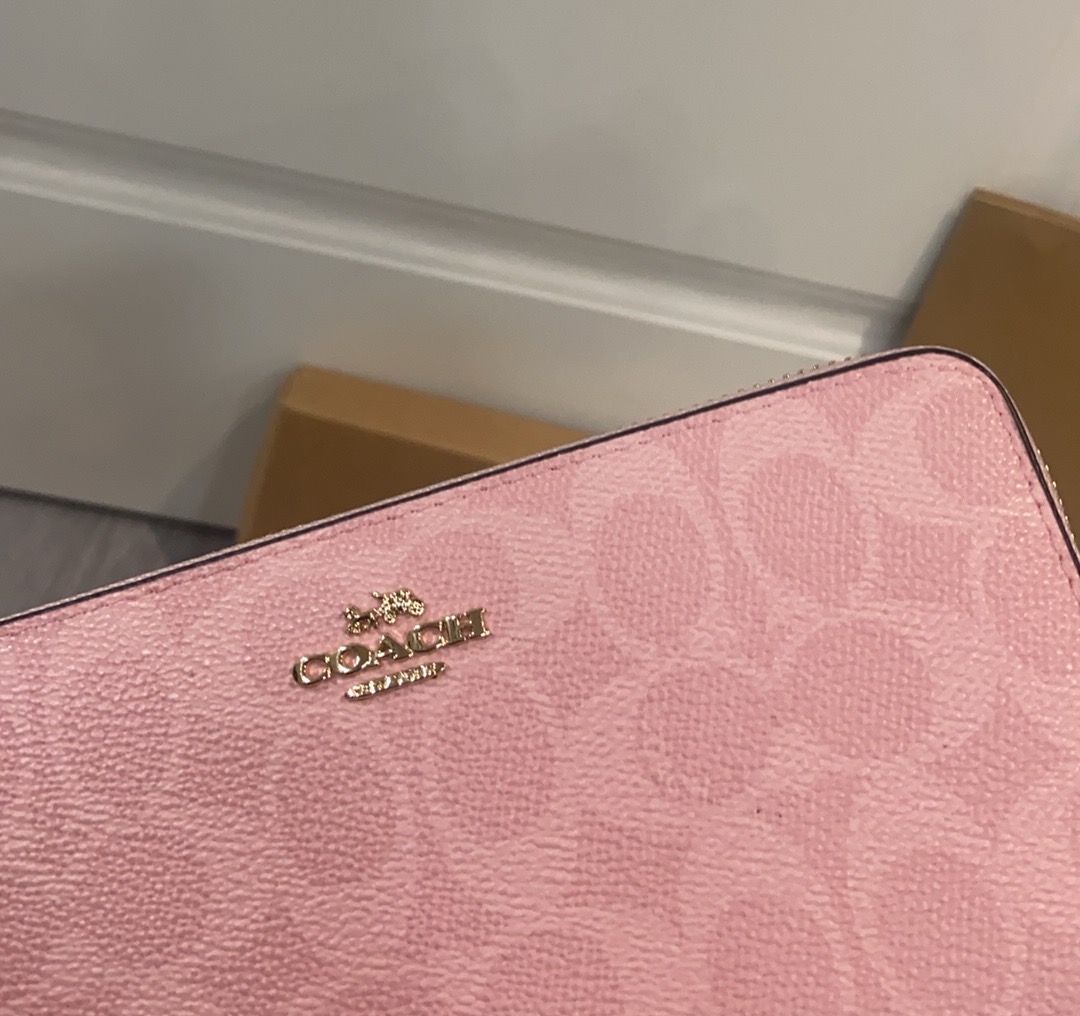 Coach COACH/蔻驰女钱包新款女士拉链钱夹青年长款带手绳，c4452，尺寸20.10.2新色