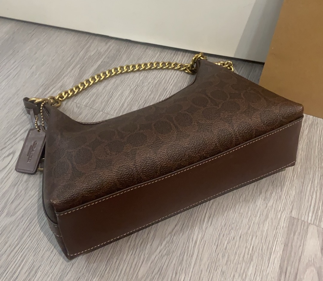 Coach Coach 2025NEW CAM26新品 抢先看 Juliet 焦糖色老花腋下斜