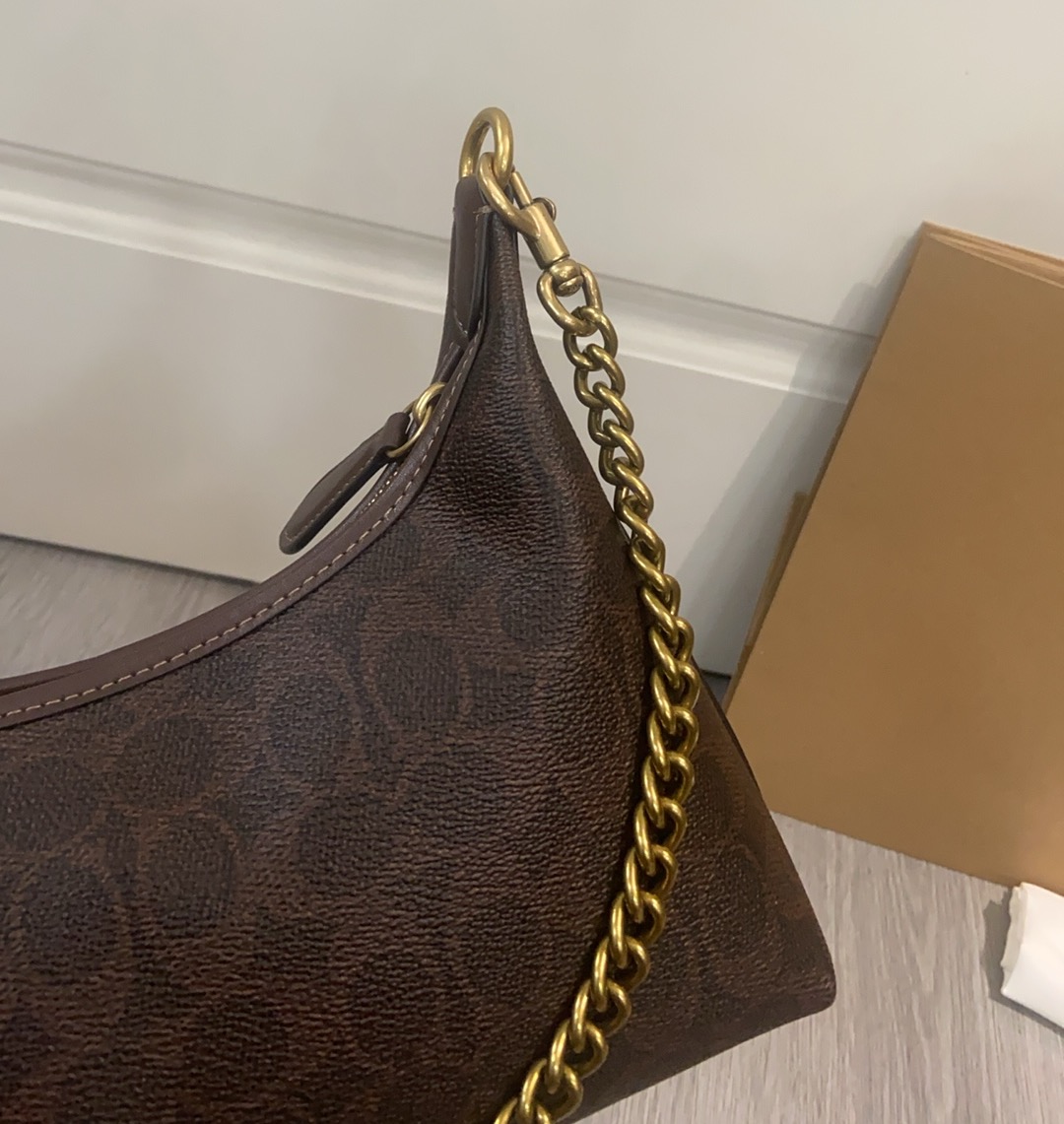 Coach Coach 2025NEW CAM26新品 抢先看 Juliet 焦糖色老花腋下斜