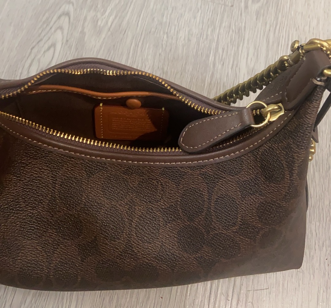 Coach Coach 2025NEW CAM26新品 抢先看 Juliet 焦糖色老花腋下斜