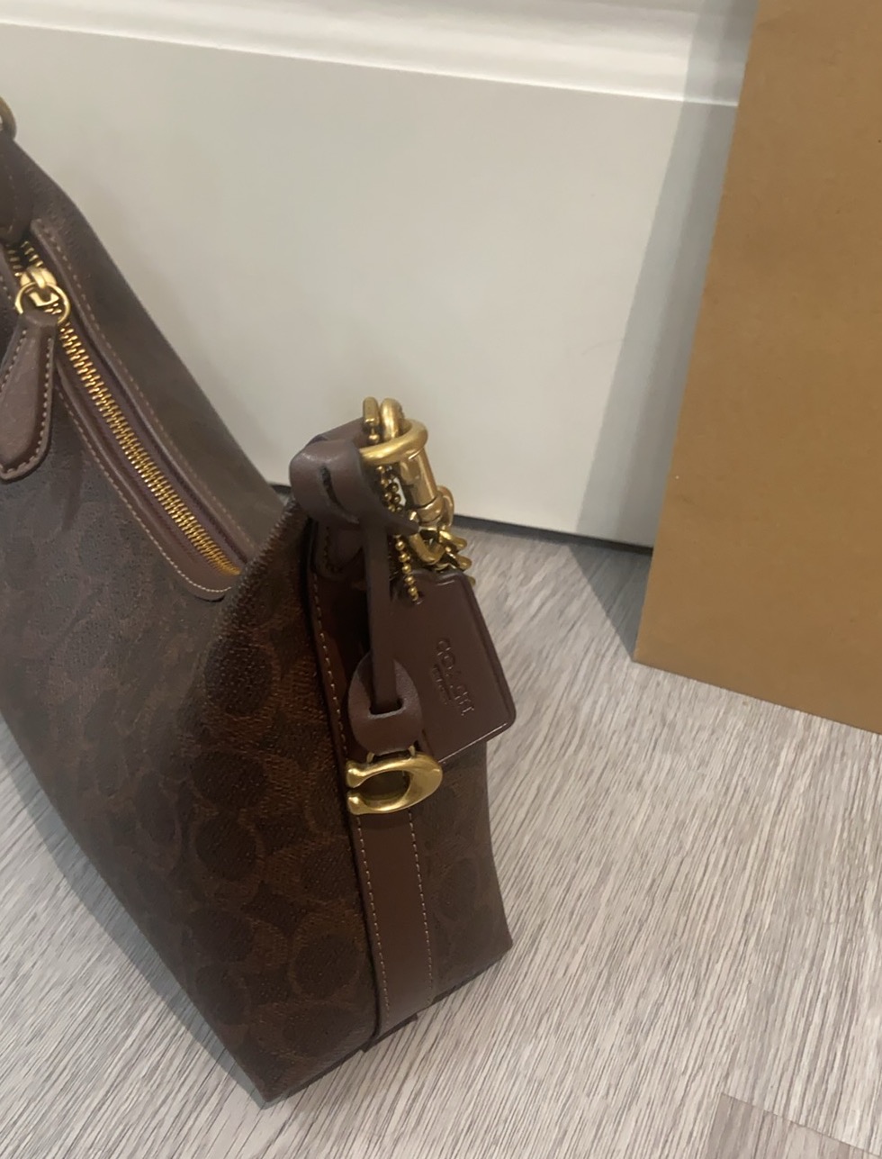 Coach Coach 2025NEW CAM26新品 抢先看 Juliet 焦糖色老花腋下斜