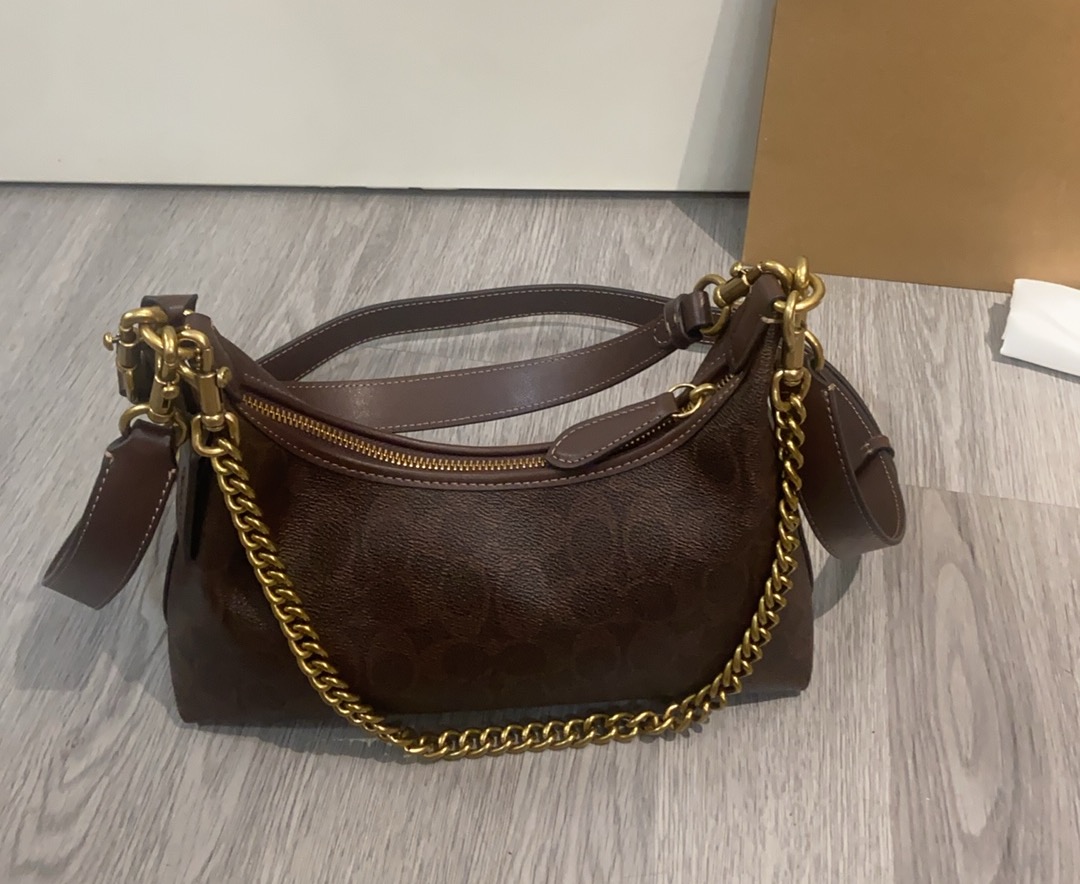 Coach Coach 2025NEW CAM26新品 抢先看 Juliet 焦糖色老花腋下斜