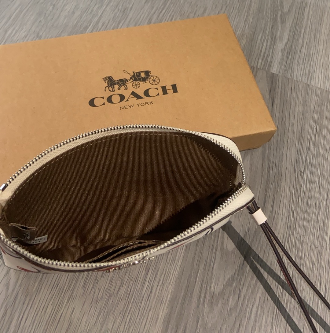 P150 12月樱桃新品零钱包 手包。  CZ451趣味十足，展示了创意理念和工艺细节兼具了复古、童趣又百搭的优点，尺寸16/10