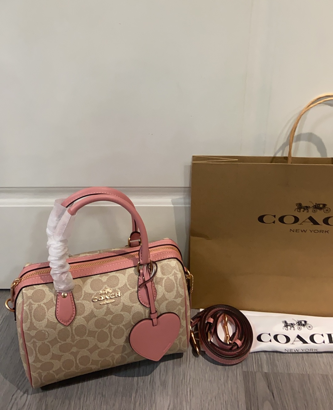 Coach COACH|新款樱花粉cea18 cDB21 Rowan波士顿温柔又嗲的小波士顿