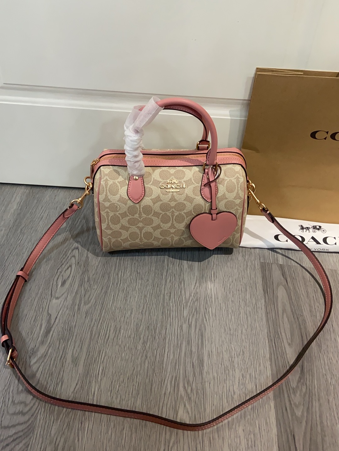 Coach COACH|新款樱花粉cea18 cDB21 Rowan波士顿温柔又嗲的小波士顿