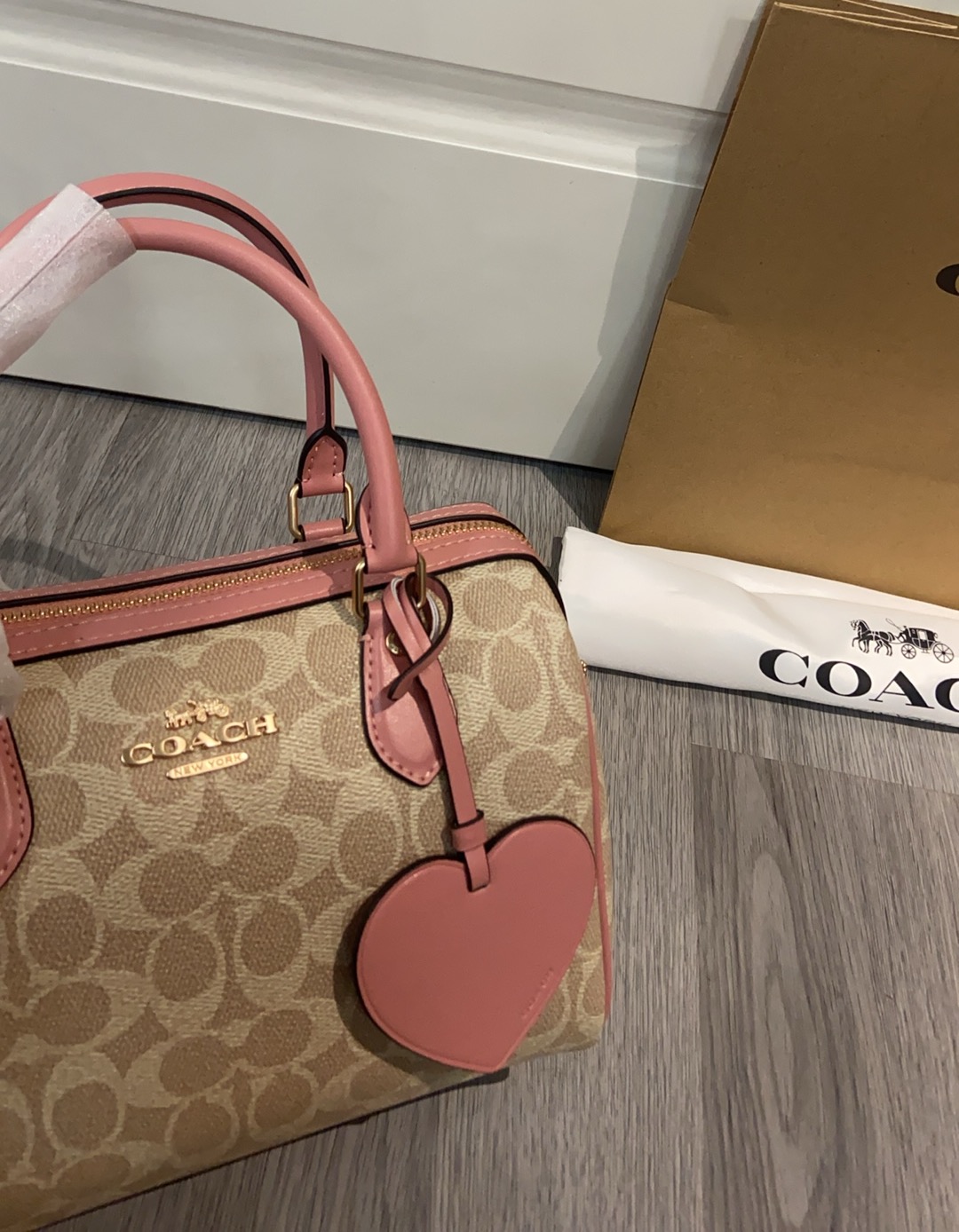 Coach COACH|新款樱花粉cea18 cDB21 Rowan波士顿温柔又嗲的小波士顿