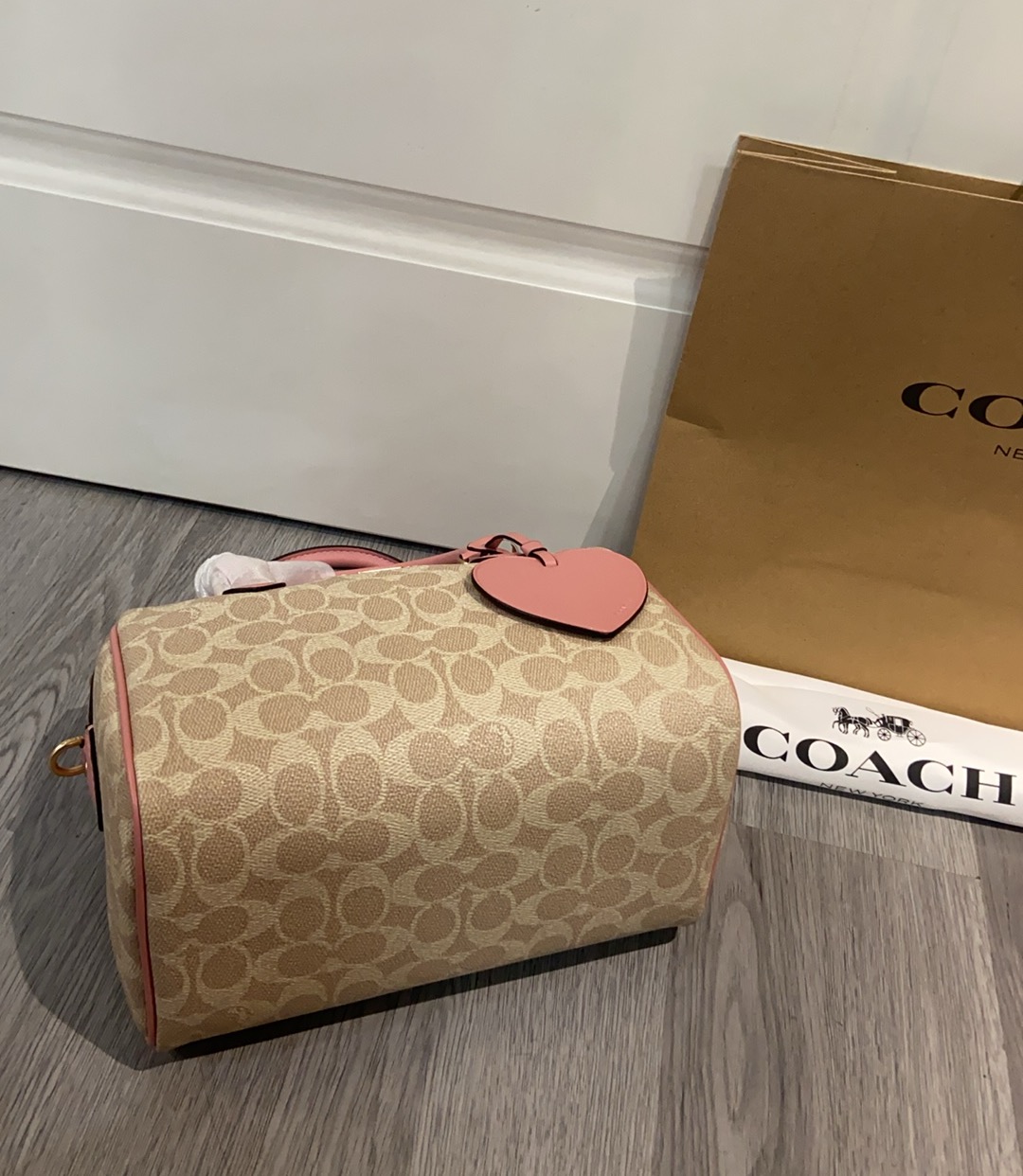 Coach COACH|新款樱花粉cea18 cDB21 Rowan波士顿温柔又嗲的小波士顿