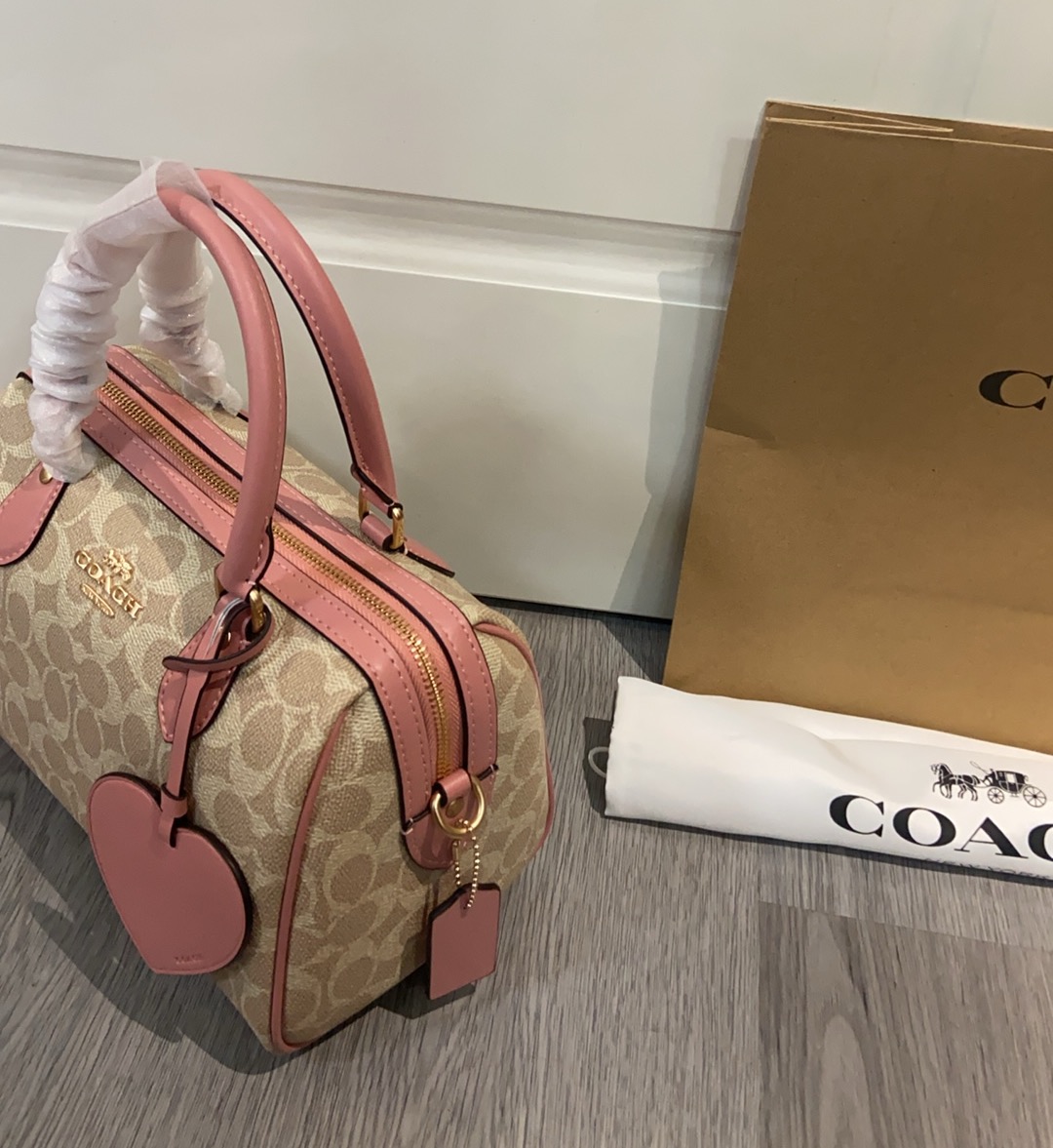Coach COACH|新款樱花粉cea18 cDB21 Rowan波士顿温柔又嗲的小波士顿