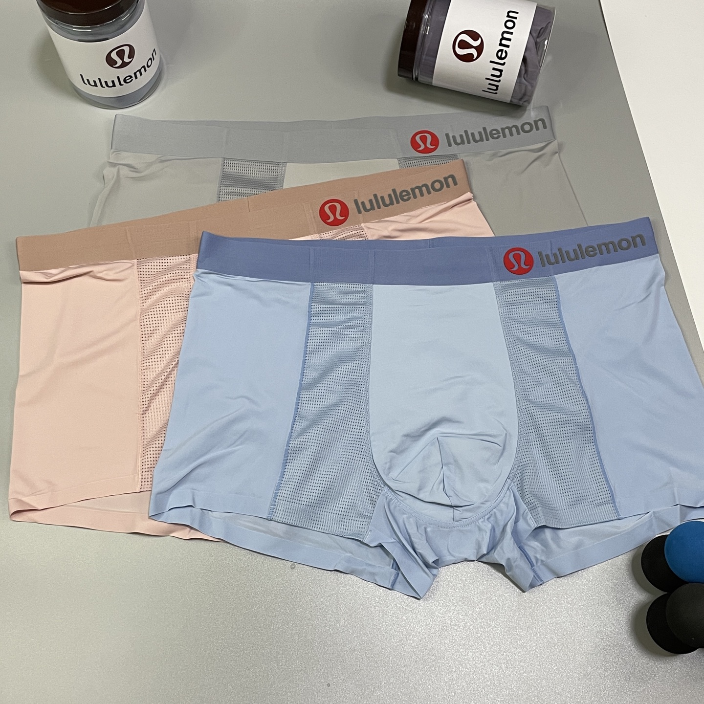 🔥🔥🌾新品！lululemon男士内裤！ 外贸公司合作订单，经典立体硅胶logo印标 轻薄透设计，采用进