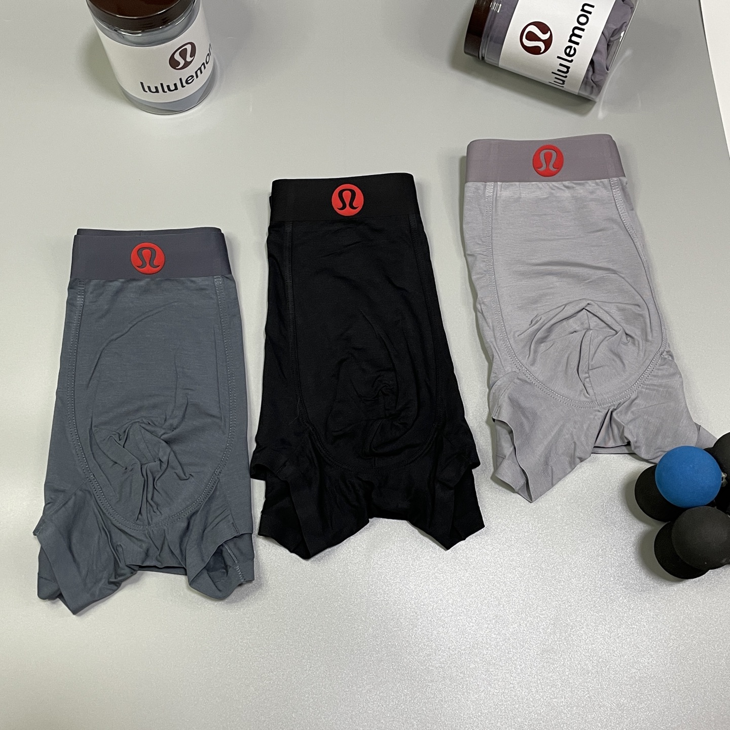 🔥🔥🔥专柜新品！lululemon时尚男士内裤！ 外贸公司合作订单，经典立体lougo印标 轻薄透设计，