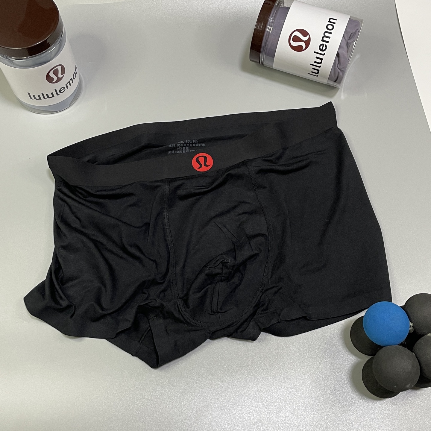 🔥🔥🔥专柜新品！lululemon时尚男士内裤！ 外贸公司合作订单，经典立体lougo印标 轻薄透设计，