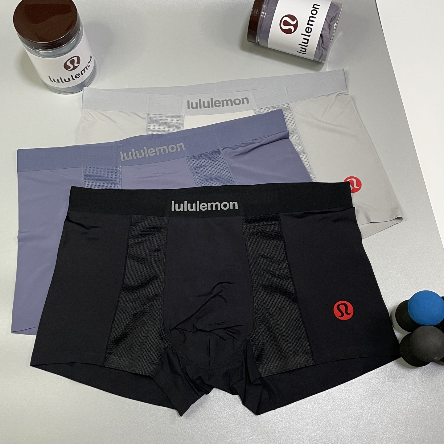 🔥🔥🌾新品！lululemon男士内裤！ 外贸公司合作订单，经典立体logo印标 轻薄透设计，采用进口冰
