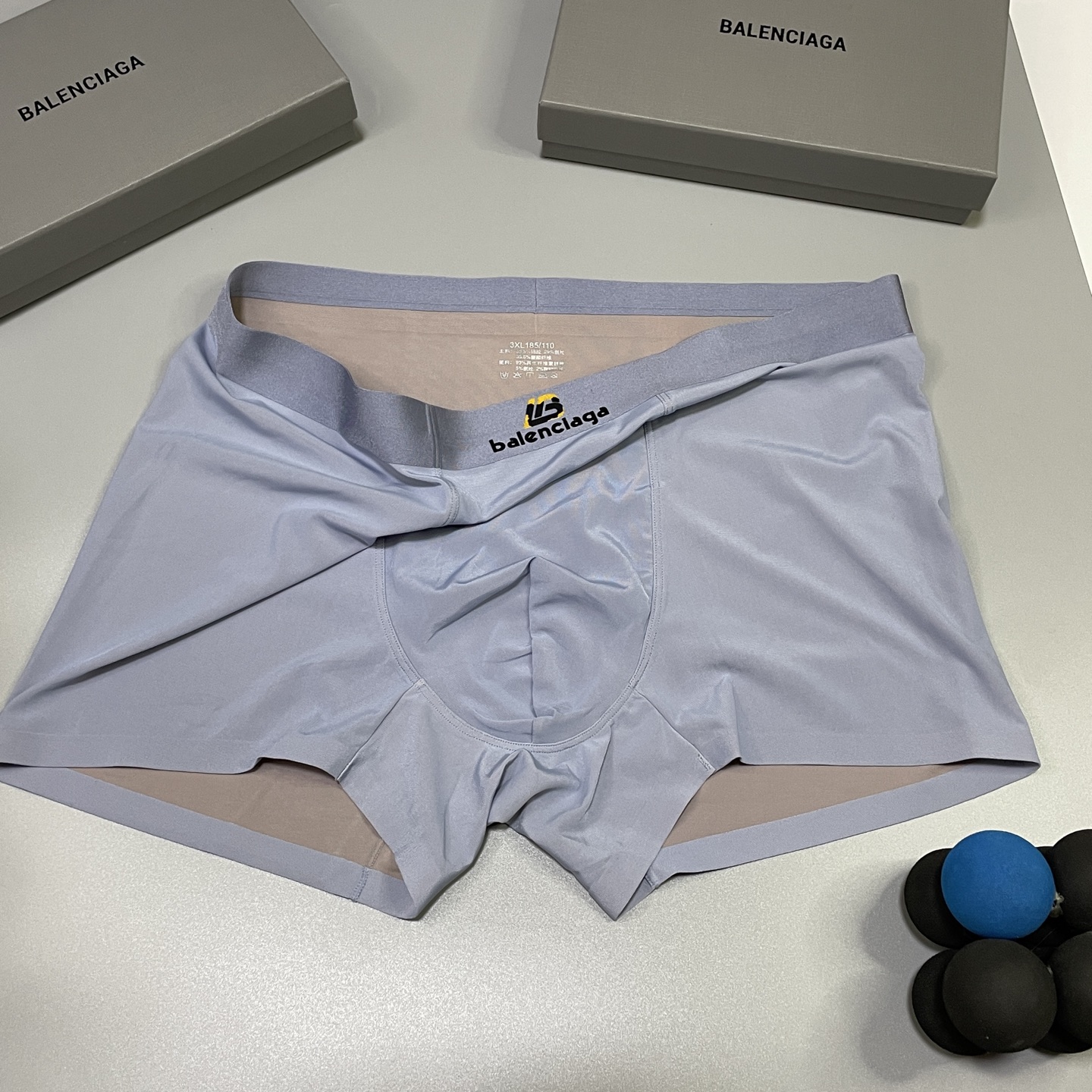 🔥🔥🔥新品！巴黎世家男士内裤！ 外贸公司合作订单，经典立体硅胶logo印标 轻薄透设计，采用进口双面冰丝