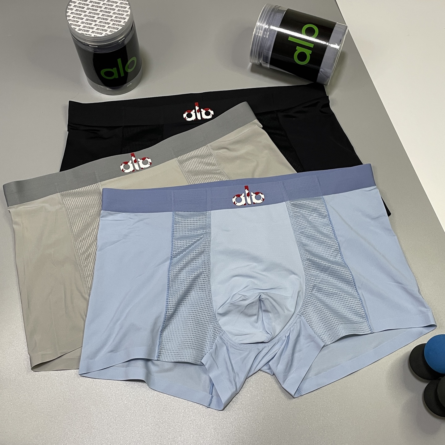 🔥🔥🔥新品！alo男士内裤！ 外贸公司合作订单，经典立体硅胶logo印标 轻薄透设计，采用进口冰丝轻薄透